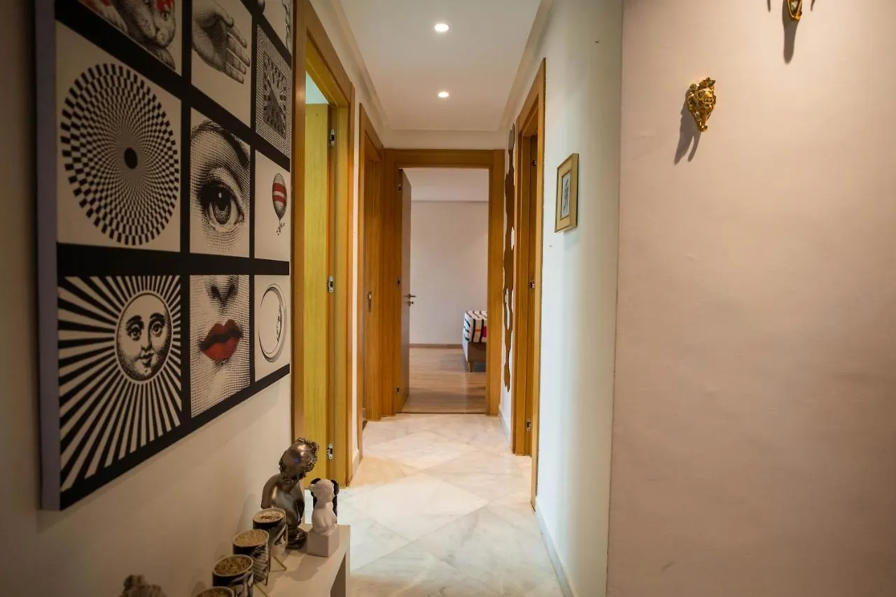 Luxury Golden View Apartment In Les Terrasses Danfa Ain Diab Casablanca