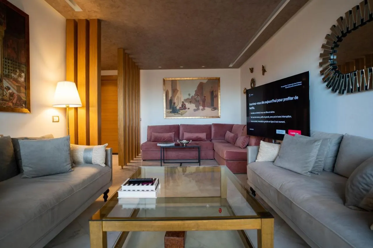 Luxury Golden View Apartment In Les Terrasses Danfa Ain Diab Casablanca