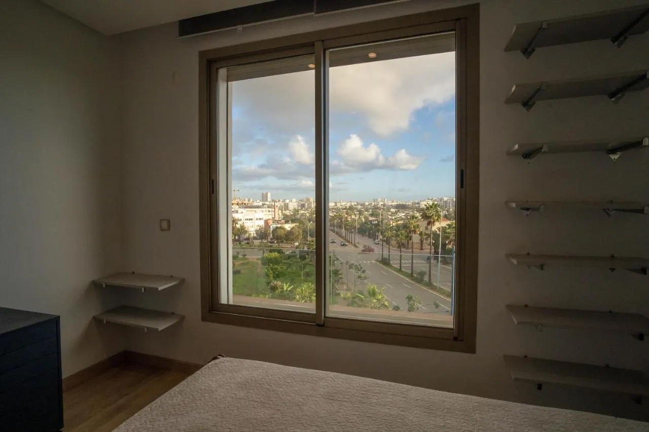 Luxury Golden View Apartment In Les Terrasses Danfa Ain Diab Casablanca Morocco