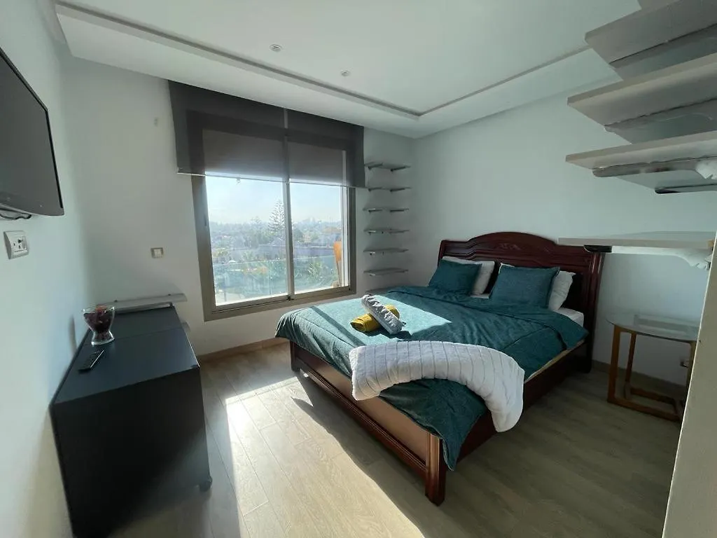 Luxury Golden View Apartment In Les Terrasses Danfa Ain Diab Casablanca