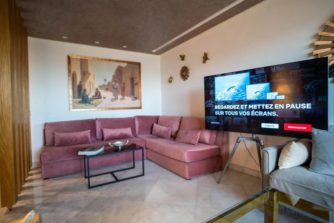 Luxury Golden View Apartment In Les Terrasses Danfa Ain Diab Casablanca