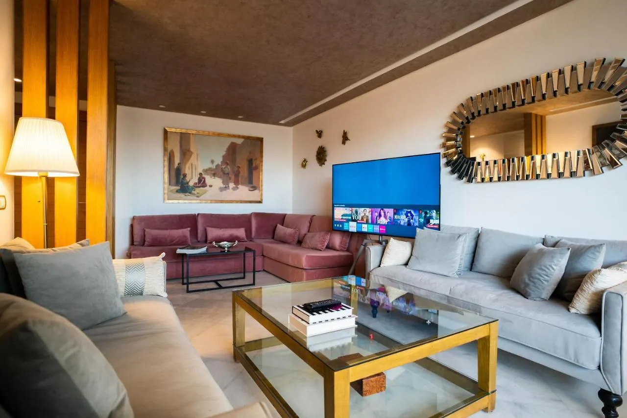 Luxury Golden View Apartment In Les Terrasses Danfa Ain Diab Casablanca
